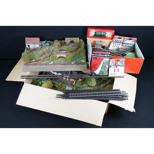 Quantity of OO gauge model railway to include track, scenery, boxed ...
