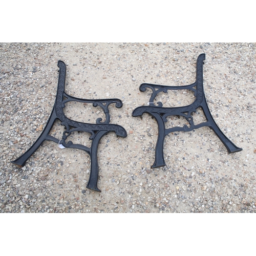 Berkeley Forge, a teak and cast-iron garden bench, the bench-ends with ...