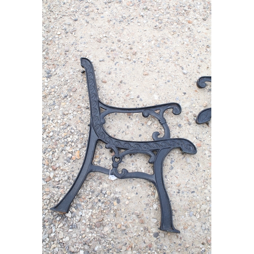 Berkeley Forge, a teak and cast-iron garden bench, the bench-ends with ...