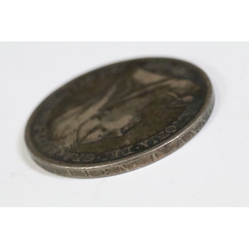 135 - Two Queen Victoria 1893 pre decimal silver full crown coins.