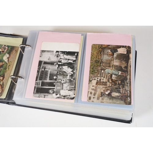 505 - A postcard album containing Ethnic, Native, South Africa, Aden, Africa and Egypt, real photo and pri... 