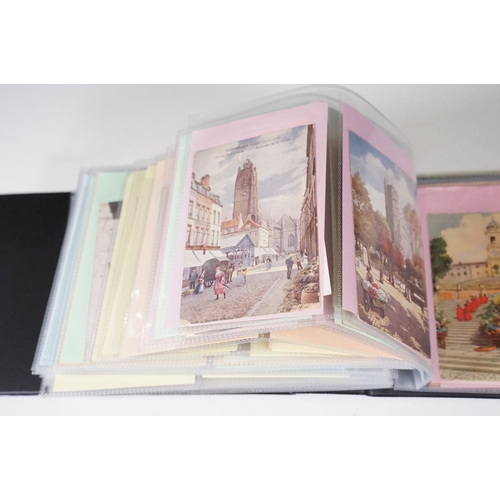 505 - A postcard album containing Ethnic, Native, South Africa, Aden, Africa and Egypt, real photo and pri... 