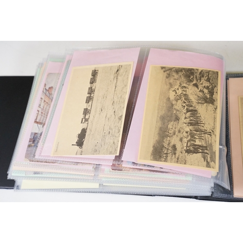 505 - A postcard album containing Ethnic, Native, South Africa, Aden, Africa and Egypt, real photo and pri... 