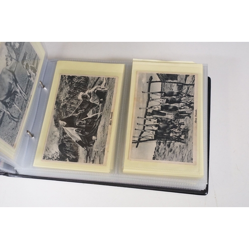 505 - A postcard album containing Ethnic, Native, South Africa, Aden, Africa and Egypt, real photo and pri... 