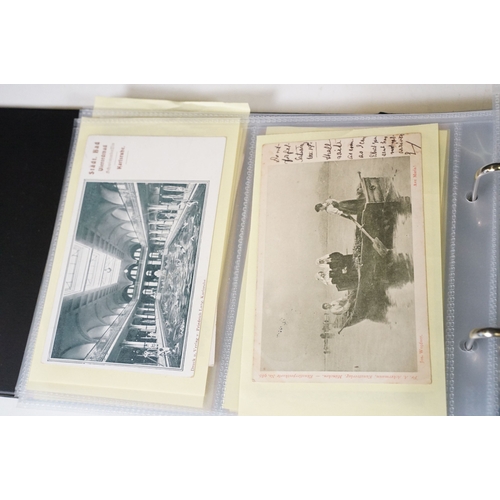 505 - A postcard album containing Ethnic, Native, South Africa, Aden, Africa and Egypt, real photo and pri... 