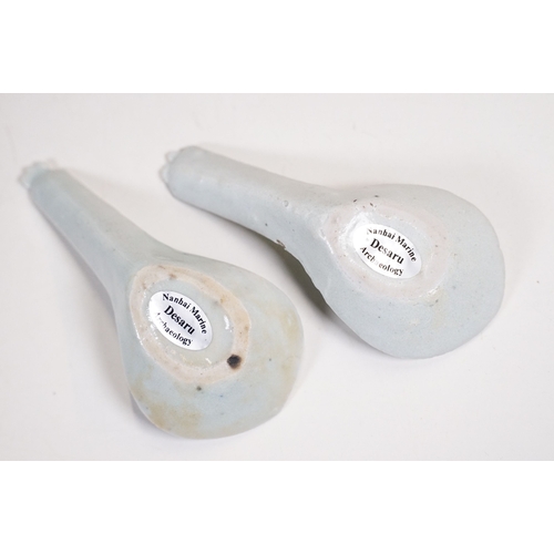 42 - Early 18th century Ca Mau shipwreck small lidded pot, diameter 6.5cm together with four 'Desaru Ship... 