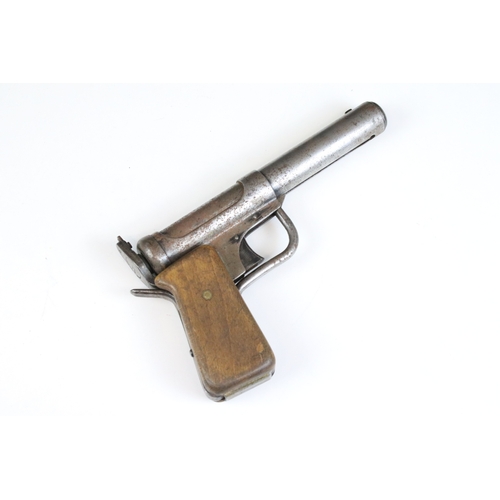 322A - Accles & Shelvoke Ltd air pistol, with wooden pistol grips