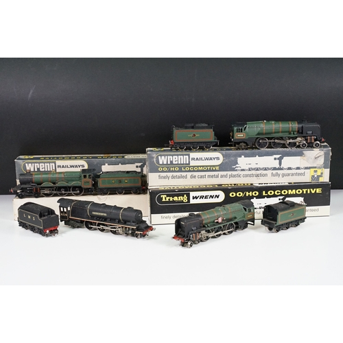 15 - Four Wrenn OO gauge locomotives within incorrect or repro boxes to include Clan Line (repro box & na... 