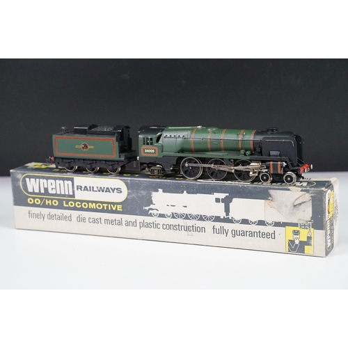 15 - Four Wrenn OO gauge locomotives within incorrect or repro boxes to include Clan Line (repro box & na... 