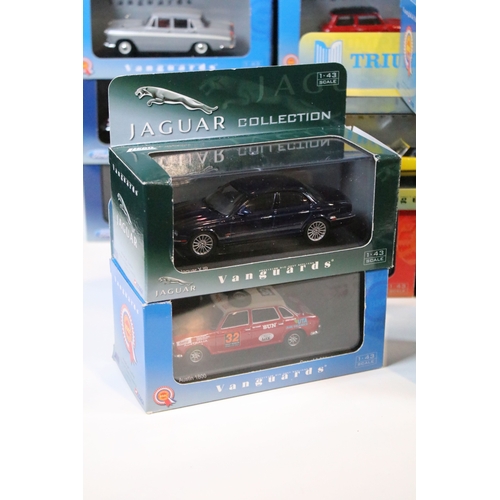 121 - 35 Boxed / cased ltd edn Corgi / Lledo Vanguards diecast models to include VA05509 Ford Consul Swift... 