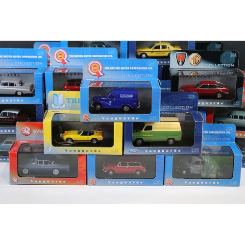 121 - 35 Boxed / cased ltd edn Corgi / Lledo Vanguards diecast models to include VA05509 Ford Consul Swift... 