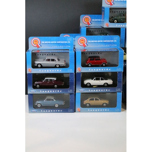 121 - 35 Boxed / cased ltd edn Corgi / Lledo Vanguards diecast models to include VA05509 Ford Consul Swift... 