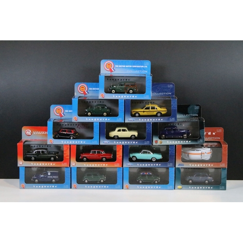 121 - 35 Boxed / cased ltd edn Corgi / Lledo Vanguards diecast models to include VA05509 Ford Consul Swift... 