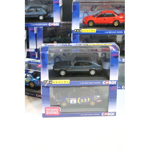 122 - 25 Boxed / cased ltd edn and Special Edition Corgi Vanguards diecast models to include VA12405 Ford ... 