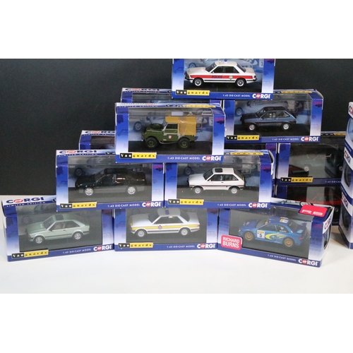 122 - 25 Boxed / cased ltd edn and Special Edition Corgi Vanguards diecast models to include VA12405 Ford ... 