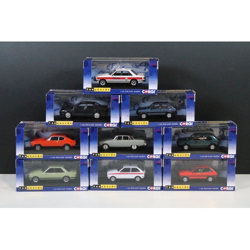 122 - 25 Boxed / cased ltd edn and Special Edition Corgi Vanguards diecast models to include VA12405 Ford ... 