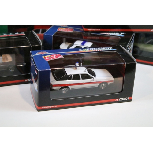 128 - 32 Boxed / cased ltd edn Corgi Vanguards diecast models to include Classics, Emergency Motors, Moder... 
