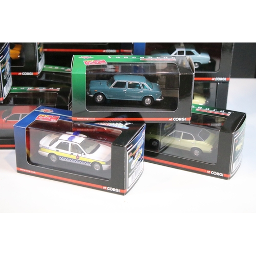 128 - 32 Boxed / cased ltd edn Corgi Vanguards diecast models to include Classics, Emergency Motors, Moder... 
