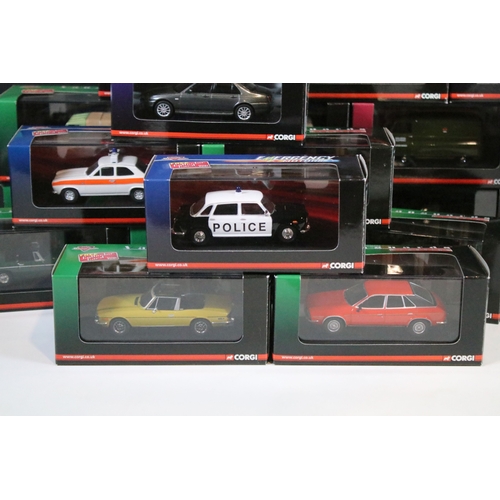 128 - 32 Boxed / cased ltd edn Corgi Vanguards diecast models to include Classics, Emergency Motors, Moder... 