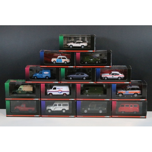 128 - 32 Boxed / cased ltd edn Corgi Vanguards diecast models to include Classics, Emergency Motors, Moder... 