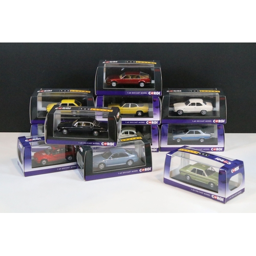 133 - 11 Boxed / cased ltd edn Corgi Vanguards diecast models to include VA09206 Rover 75 V6 Contemporary ... 