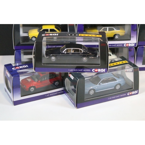 133 - 11 Boxed / cased ltd edn Corgi Vanguards diecast models to include VA09206 Rover 75 V6 Contemporary ... 