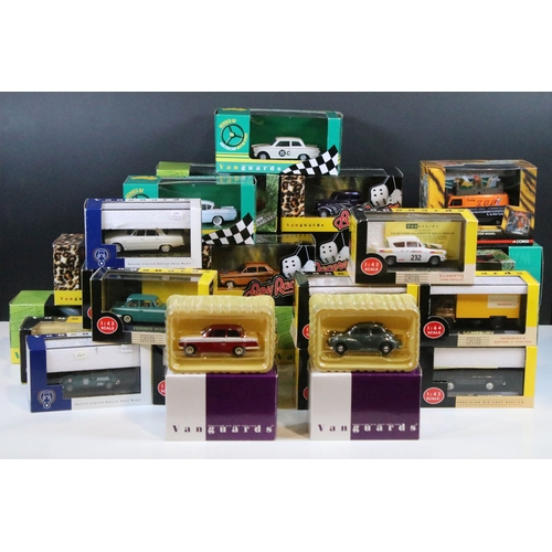 134 - 34 Boxed / cased Vanguards diecast models to include Hidden Treasures, Boy Racers and Heroes Of Aust... 