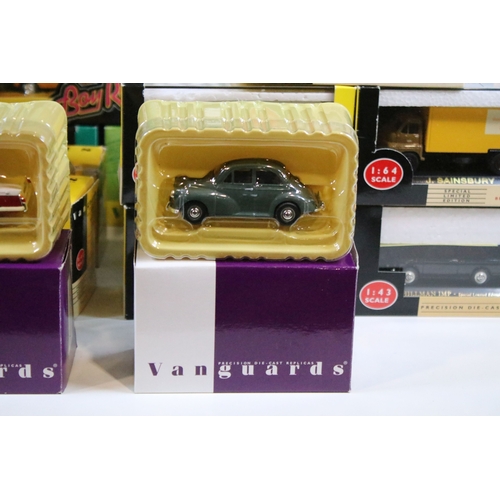 134 - 34 Boxed / cased Vanguards diecast models to include Hidden Treasures, Boy Racers and Heroes Of Aust... 