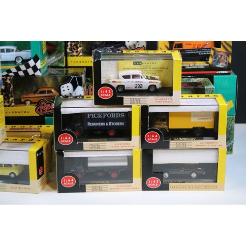 134 - 34 Boxed / cased Vanguards diecast models to include Hidden Treasures, Boy Racers and Heroes Of Aust... 