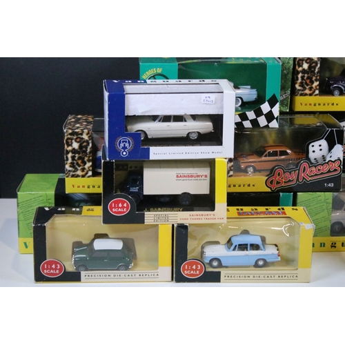 134 - 34 Boxed / cased Vanguards diecast models to include Hidden Treasures, Boy Racers and Heroes Of Aust... 