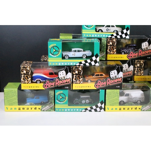 134 - 34 Boxed / cased Vanguards diecast models to include Hidden Treasures, Boy Racers and Heroes Of Aust... 