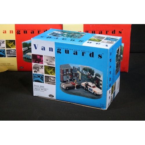 137 - Ten boxed Vanguards diecast model diorama sets to include GD1002 Morris Minor Van & Mini Van Royal M... 
