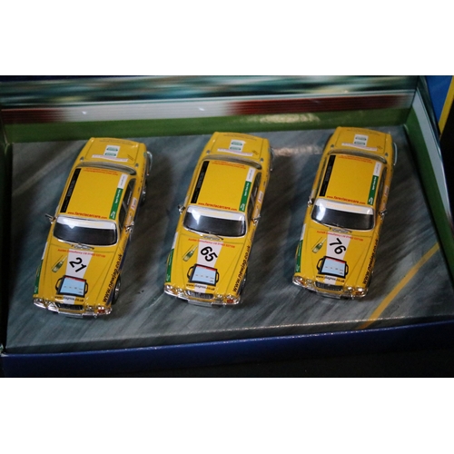 138 - 14 Boxed Corgi / Lledo Vanguards and related diecast model sets to include MG1002 MGB 50th Anniversa... 