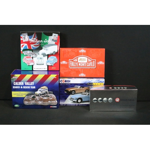 138 - 14 Boxed Corgi / Lledo Vanguards and related diecast model sets to include MG1002 MGB 50th Anniversa... 