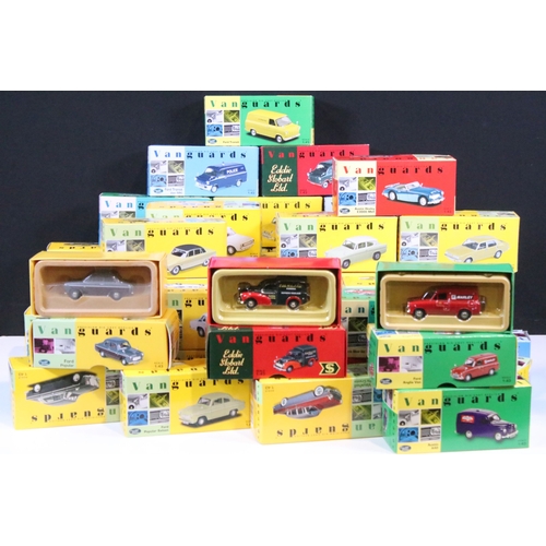 167 - 46 Boxed Vanguards diecast models to include VA06000 Lime Green Ford Zephyr 4 MKIII, VA02108 Vulcan ... 