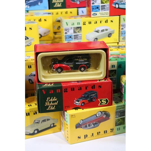 167 - 46 Boxed Vanguards diecast models to include VA06000 Lime Green Ford Zephyr 4 MKIII, VA02108 Vulcan ... 
