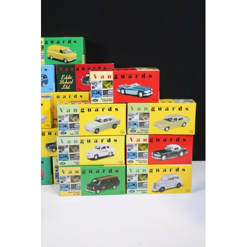 167 - 46 Boxed Vanguards diecast models to include VA06000 Lime Green Ford Zephyr 4 MKIII, VA02108 Vulcan ... 