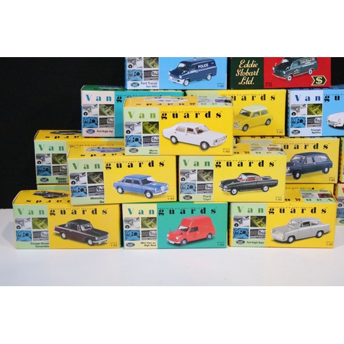 167 - 46 Boxed Vanguards diecast models to include VA06000 Lime Green Ford Zephyr 4 MKIII, VA02108 Vulcan ... 
