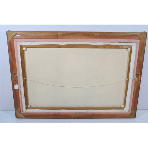 533 - Joel Kirk (b. 1948) recumbent lion in grassy landscape, oil on canvas, signed to lower left, 60cm x ... 