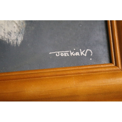 495 - Joel Kirk (b. 1948) a pastel portrait of a terrier, inscribed 'To Bob & Chris, Thanks', signed to lo... 