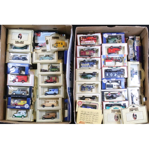 166 - Around 150 boxed Lledo diecast models to include Models Of Famous Stores Of London, Days Gone Vangua... 