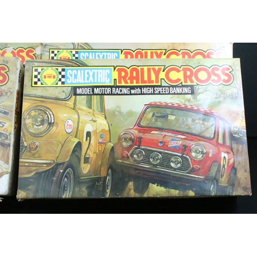 Four boxed Scalextric sets to include 2 x C.577 Rally Cross & 2 x C.579 ...