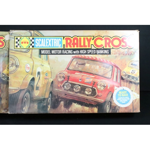 Four boxed Scalextric sets to include 2 x C.577 Rally Cross & 2 x C.579 ...
