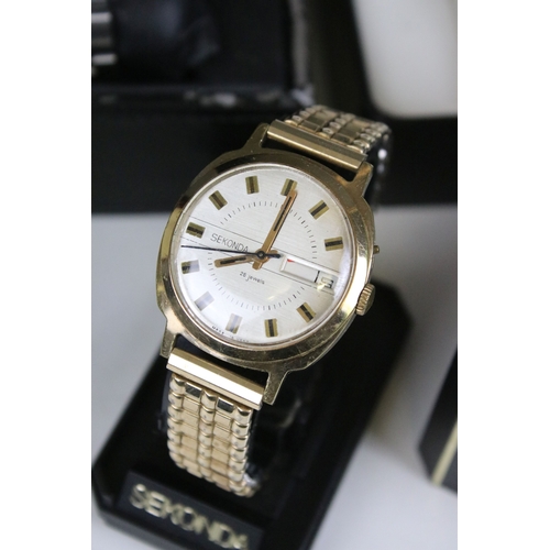 Group of five watches to include Sekonda, Swiss Balance, Philip Persio ...