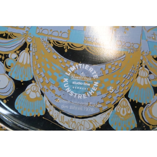 33 - Bjorn Wiinblad for Rosenthal Studio-Line glass 1978 Christmas wall plate depicting The Three Wise Me... 