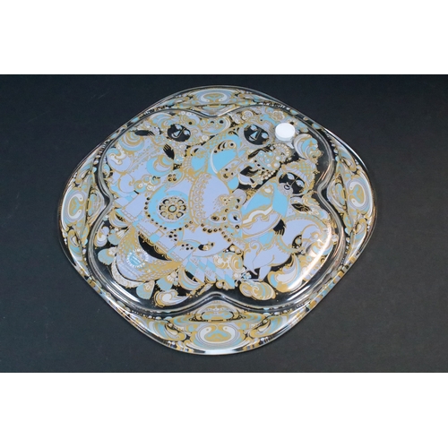 33 - Bjorn Wiinblad for Rosenthal Studio-Line glass 1978 Christmas wall plate depicting The Three Wise Me... 