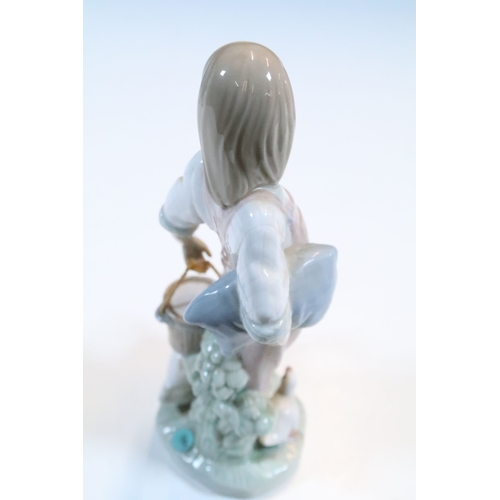 52 - Group of six Lladro porcelain figurines to include 'girl with polar bear', 'girl with pig', 'girl wi... 