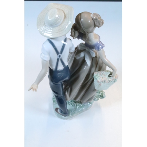 52 - Group of six Lladro porcelain figurines to include 'girl with polar bear', 'girl with pig', 'girl wi... 