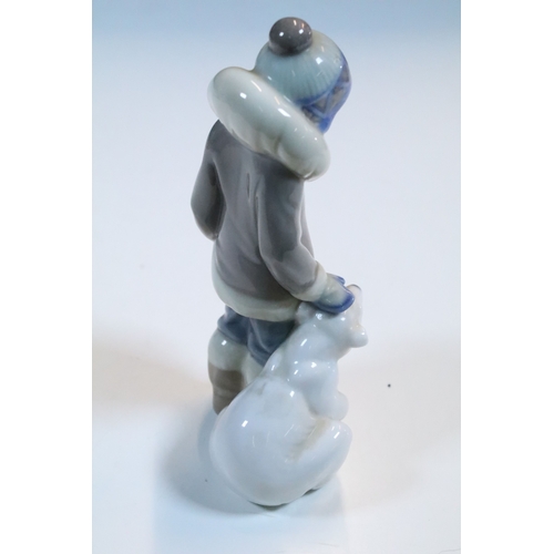 52 - Group of six Lladro porcelain figurines to include 'girl with polar bear', 'girl with pig', 'girl wi... 