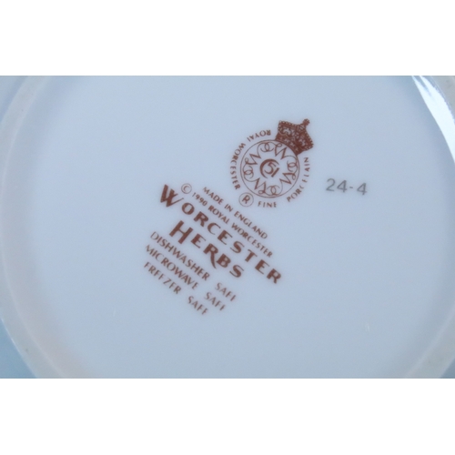 53 - Quantity of Royal Worcester 'Worcester Herbs' pattern part tea set to include cups, saucers, teapot,... 